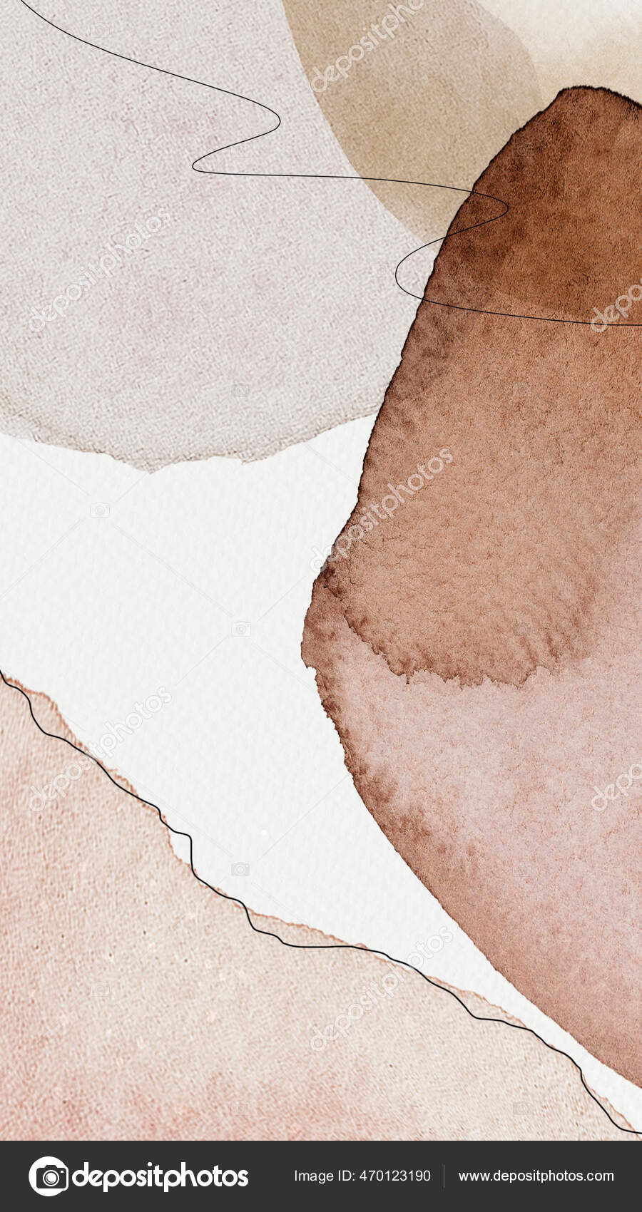 Earth Tone Abstract Painting Mobile Phone Wallpaper — Stock Photo