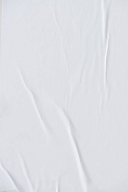 Beyaz buruşmuş kağıt dokusu arkaplanı