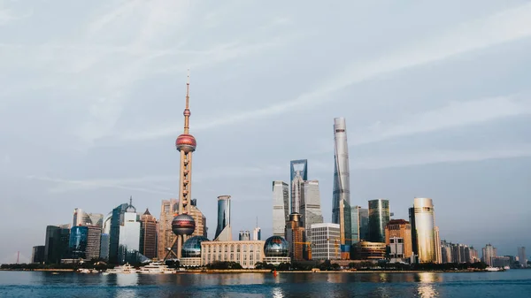 Blick Auf Shanghai Und Den Huangpu Fluss China — Stockfoto