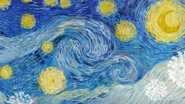 Van Gogh Starry Night Coronavirus Pandemie Remix Banner — Stockfoto