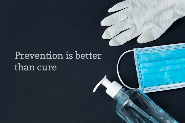 Förebyggande Bättre Att Bota Coronavirus Pandemisk Banner — Stockfoto