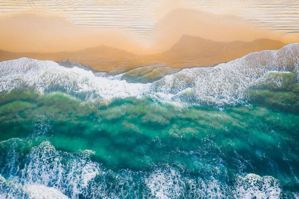 Beautiful Coastline Clear Sea Water Drone Photograph — Stock Photo, Image