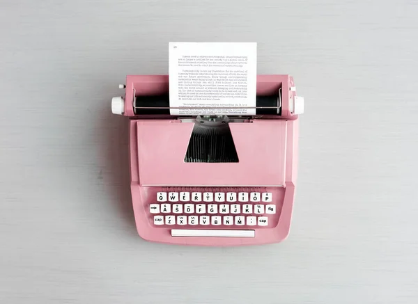Retro Pastel Typewriter Grey Surface — Stock Photo, Image