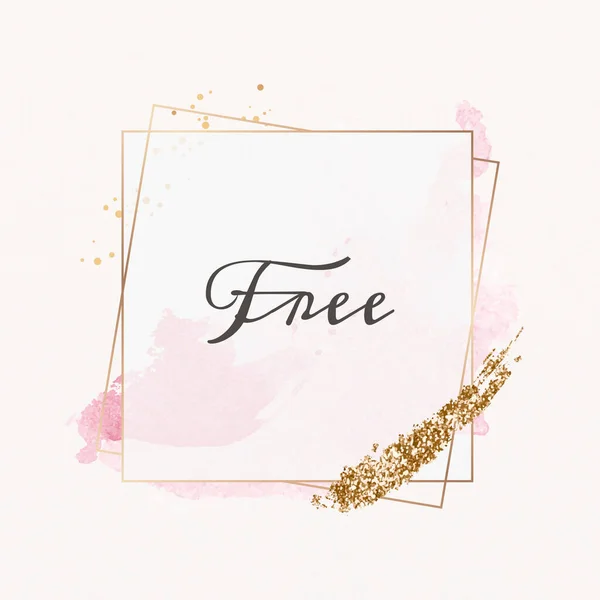 Free Text Badge Feminine Frame — Stock Photo, Image