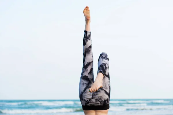 Yoga Exercise Stretching Meditation Concentration Summer Concept — Fotografia de Stock