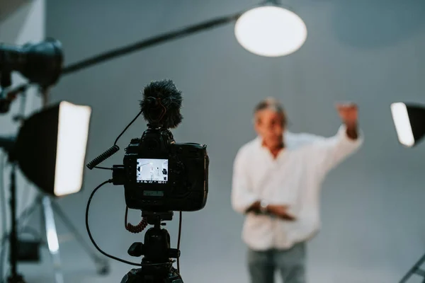 Schauspieler Vor Der Kamera Beim Vorsprechen — Stockfoto