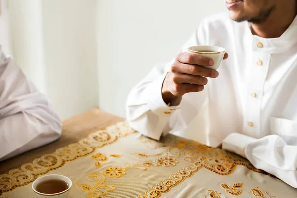 Muslim Men Having Cup Tea — Stock Photo, Image