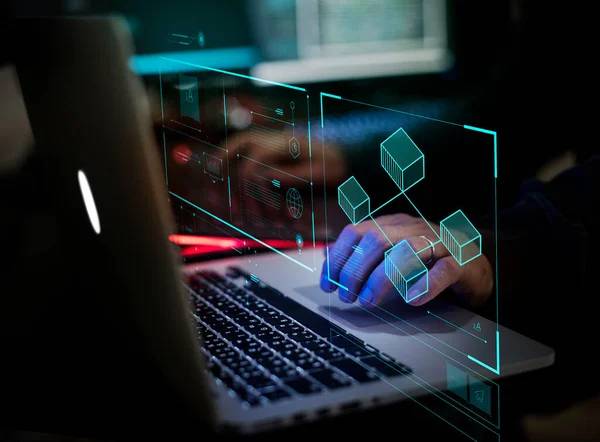Digitales Verbrechen Durch Einen Anonymen Hacker — Stockfoto