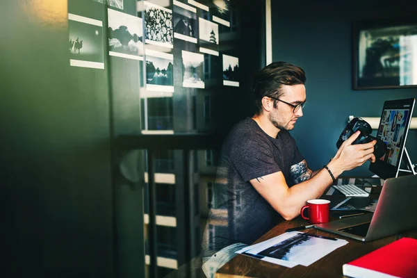 Caucasian Man Working Shoo Stock Picture