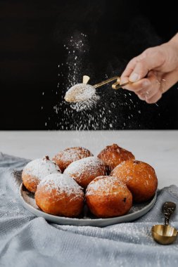 Ev yapımı geleneksel İspanyol hamur topları.