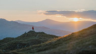 İngiltere 'deki Lake District' te Loughrigg Fell manzarası