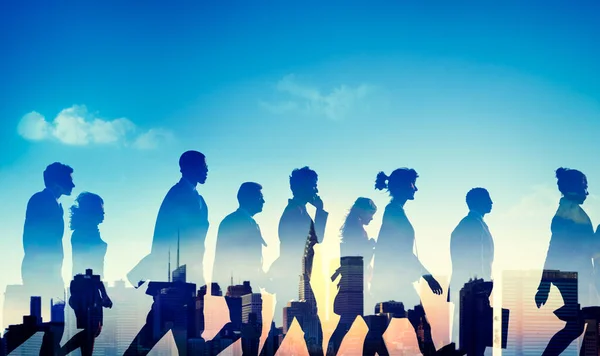 Group Diverse Business People Walking — Stock Photo, Image