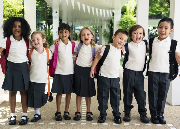 Crianças Felizes Escola Primária — Fotografia de Stock