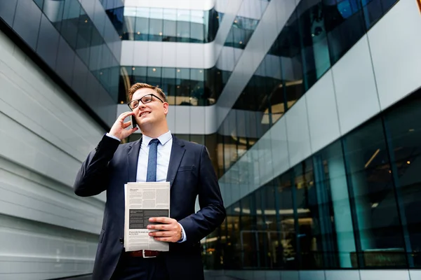 Uomo Affari Telefono — Foto Stock