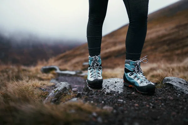 Turysta Buachaille Etive Beag Szkocji — Zdjęcie stockowe