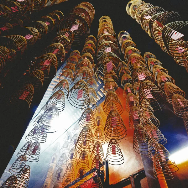 Incense Coils Chinese Temple — Stock Photo, Image