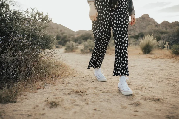 Ragazza Nel Deserto Californiano — Foto Stock