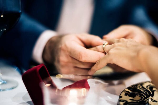 Couple celebrate valentine&#39;s day together