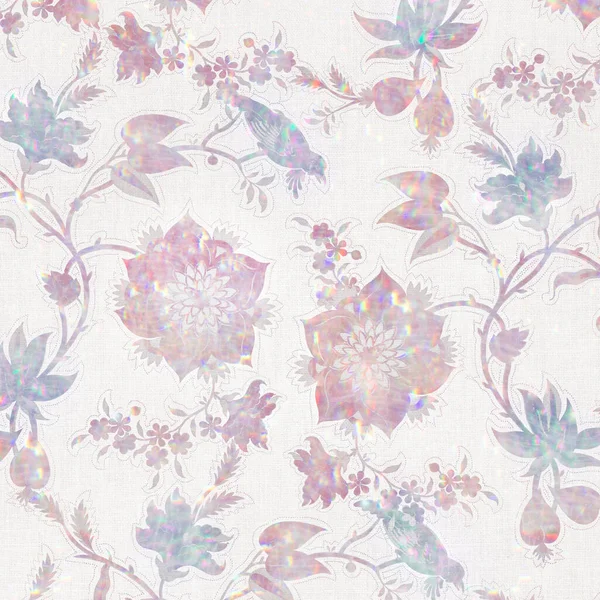 Flora Holographic Pattern Remix Artment William Morris — стокове фото