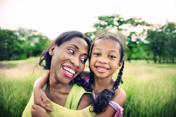 Família Africana Felicidade Férias Férias Atividade Conceito — Fotografia de Stock