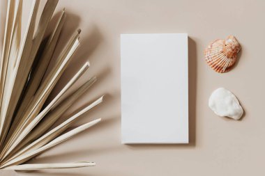 Bej arkaplanda bir broşür