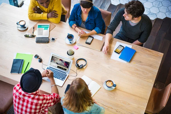 Ideas Creativity Planning Office Working Cafe Concept — Stock Photo, Image