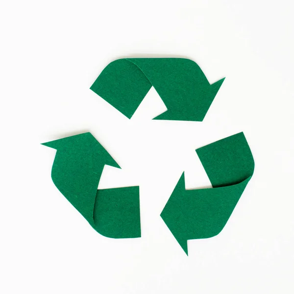 Ontwerp Van Papieren Handwerk Van Het Pictogram Recyclen — Stockfoto