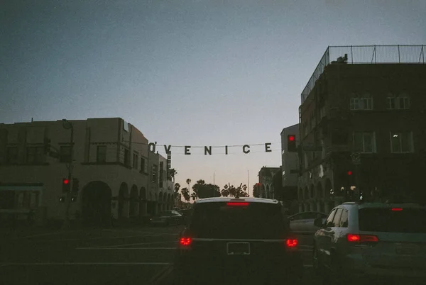 Viel Befahrene Straße Venice Beach — Stockfoto