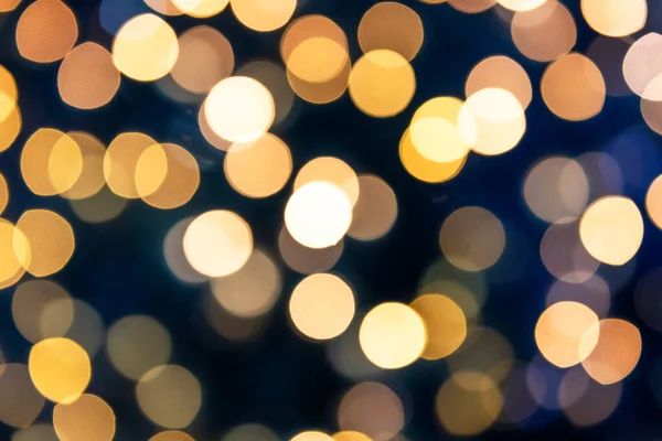 Quente Dourado Bokeh Luzes Fundo — Fotografia de Stock