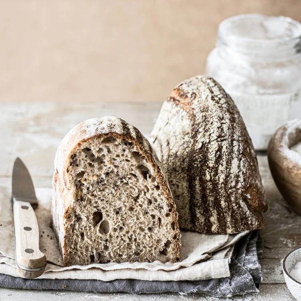 Идея Рецепта Свежего Домашнего Хлеба — стоковое фото
