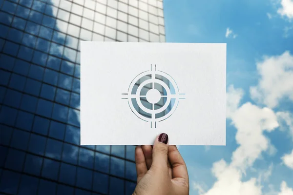 Goals Target Aspiration Perforated Paper Bullseye — Stockfoto