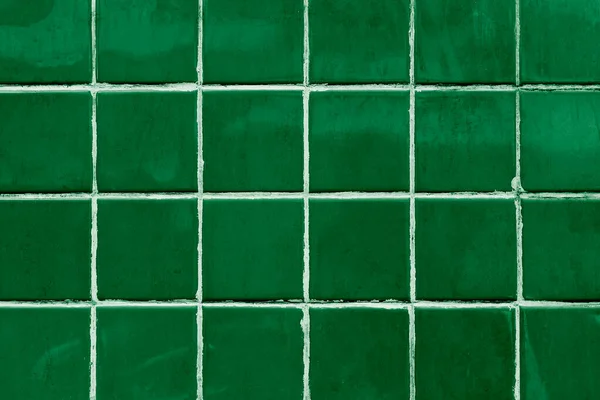 Retro Zelené Dlaždice Mřížka Vzorované Pozadí — Stock fotografie