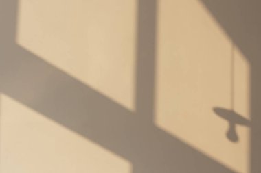 Bej bir duvarda öğleden sonra ışığı