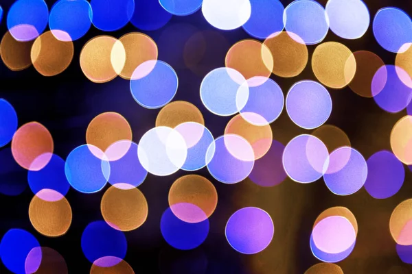 Blue Bokeh Lights Patterned Background — Stock Photo, Image