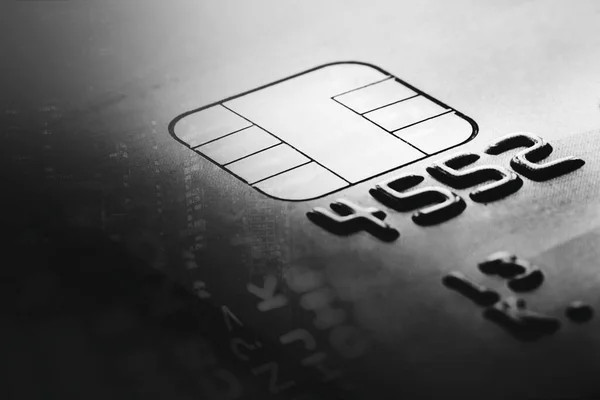 Kreditkorts Säkerhetskod Online Betalning Närbild Monokrom — Stockfoto