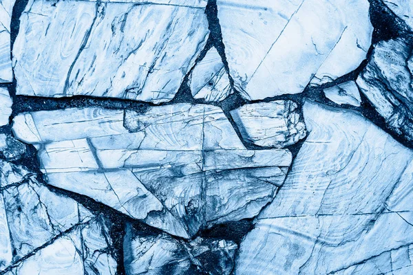 Mavi Çatlamış Kaya Desenli Arka Plan — Stok fotoğraf