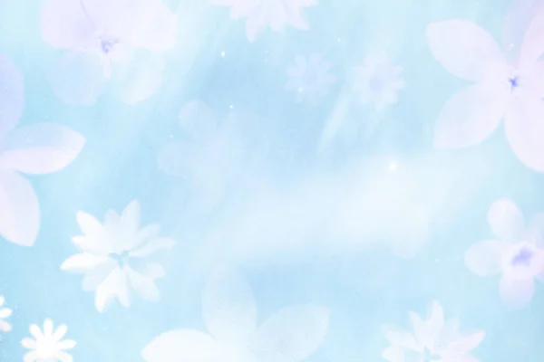 Flower Patterned Light Blue Background — Stock Photo, Image