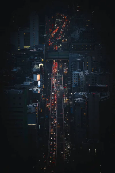 Tokio Por Noche Drone Fotografía — Foto de Stock