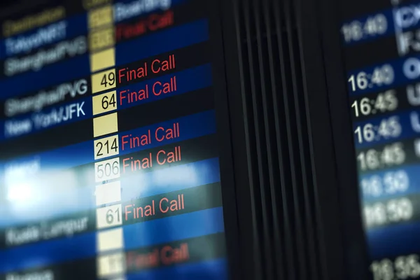 stock image Flight status board at the airport