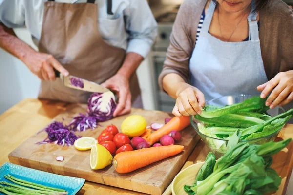 Familie Kochen Küche Zubereitung Dinner Konzept — Stockfoto