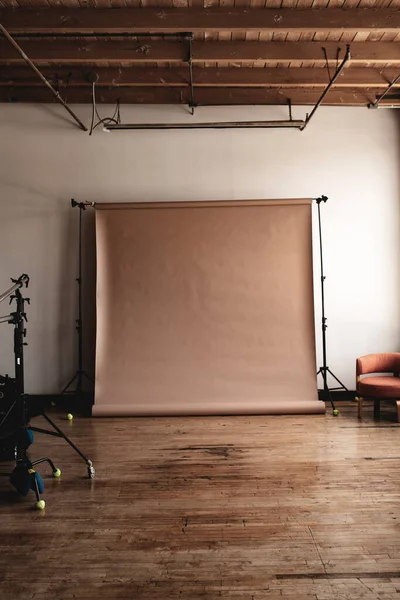 Empty Vintage Wooden Studio Room — Stock Photo, Image