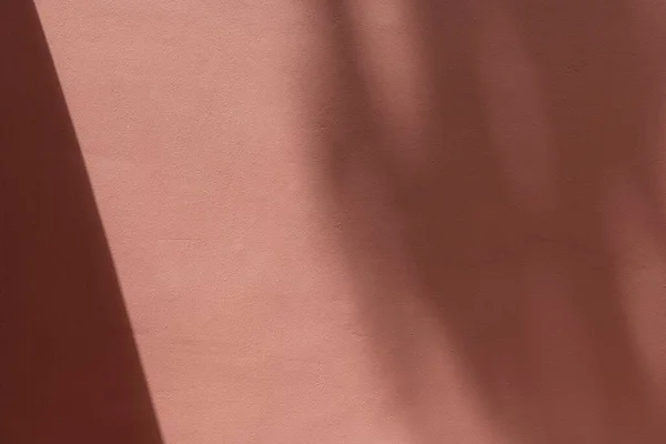 Κενό Ροζ Τοίχο Σκιές — Φωτογραφία Αρχείου
