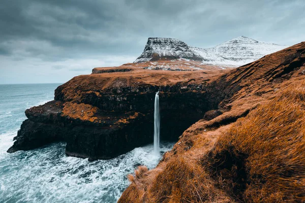 Blick Auf Den Natürlichen Hochland Wasserfall — Stockfoto