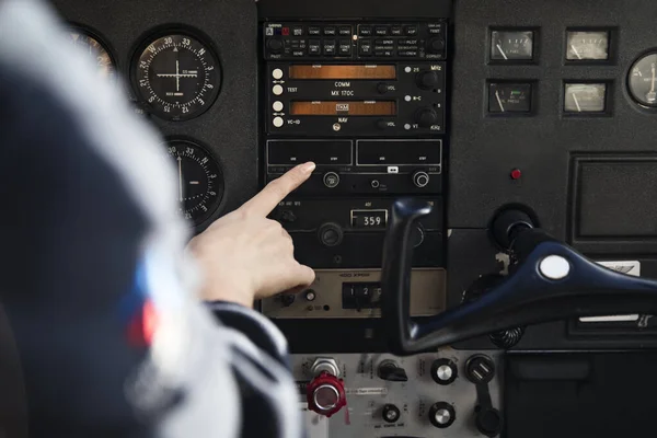 Aviador Cockpit Pronto Para Partida — Fotografia de Stock