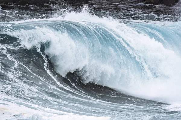 Onde Tempestose Sulla Spiaggia Mlin Streymoy Isole Faroe — Foto Stock