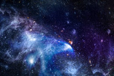 Uzayda dokulu arkaplan içindeki galaksi