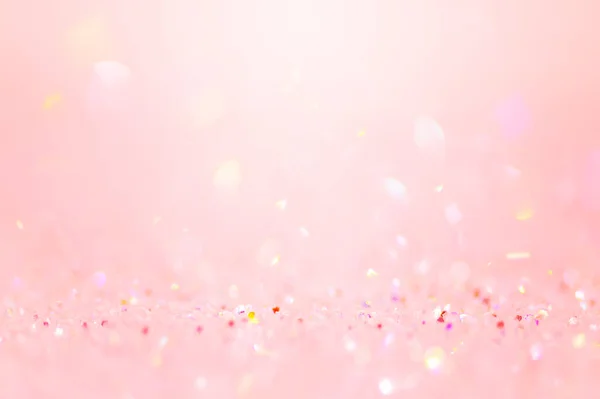 Zachte Roze Glitter Confetti Bokeh Achtergrond — Stockfoto