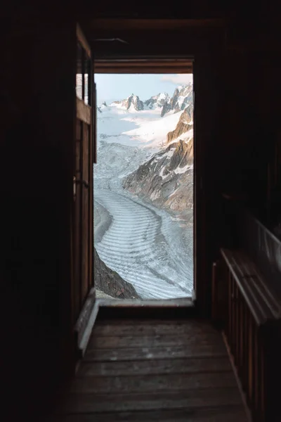 Road Snow Covered Chamonix Alps France — Stock Photo, Image