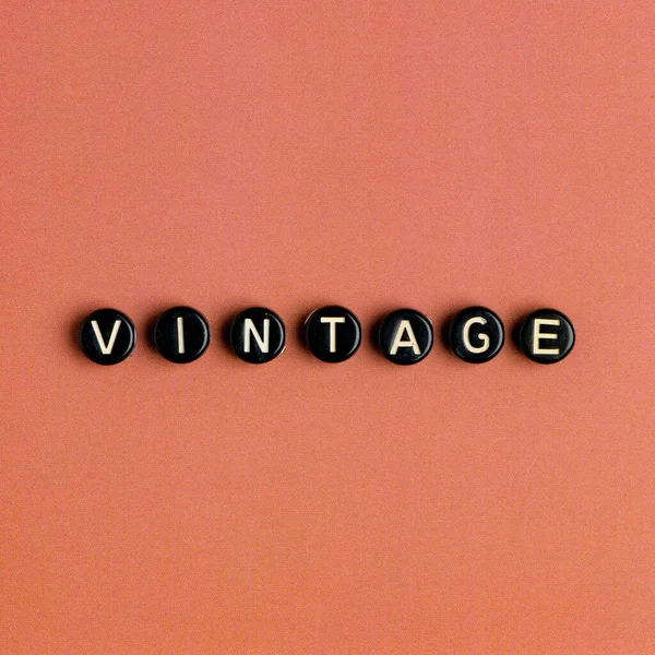 Vintage Mot Alphabet Lettre Perles — Photo