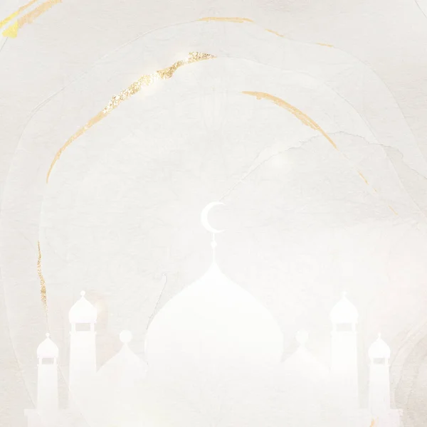 Gouden Glans Eid Mubarak Grens — Stockfoto